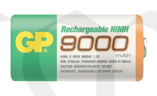 Baterie D (R20) nabíjecí GP NiMH 9000mAh
