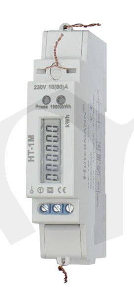 Elektroměr 1F na DIN lištu HT-1YDM digitální (V-A-kW-KWh)