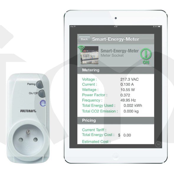 Měřič spotřeby a spínací zásuvka SEM3600BT pro iOS a Android