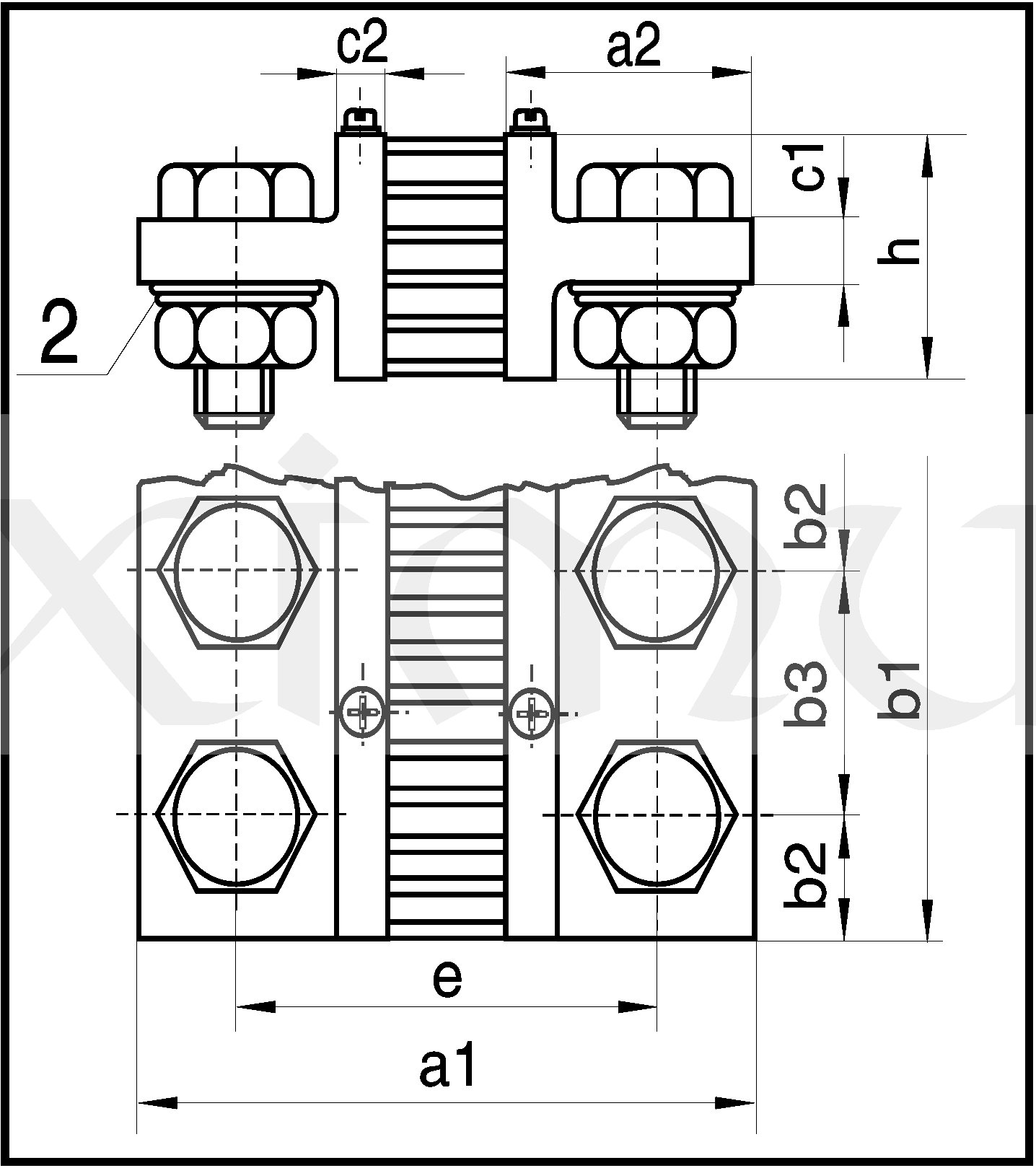 Bočník B2_4000A/60mV, tp.0,5%