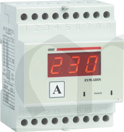 Ampérvoltmetr EVM-4DIN, x/5A, 600V